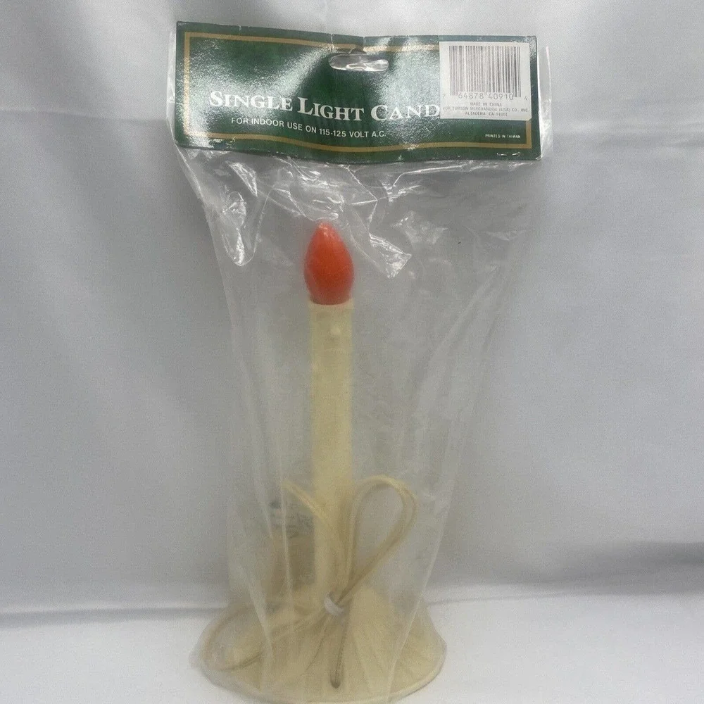 Vintage Electric Window Candle Light Christmas Wax Drip Memorial Lamp Candolier